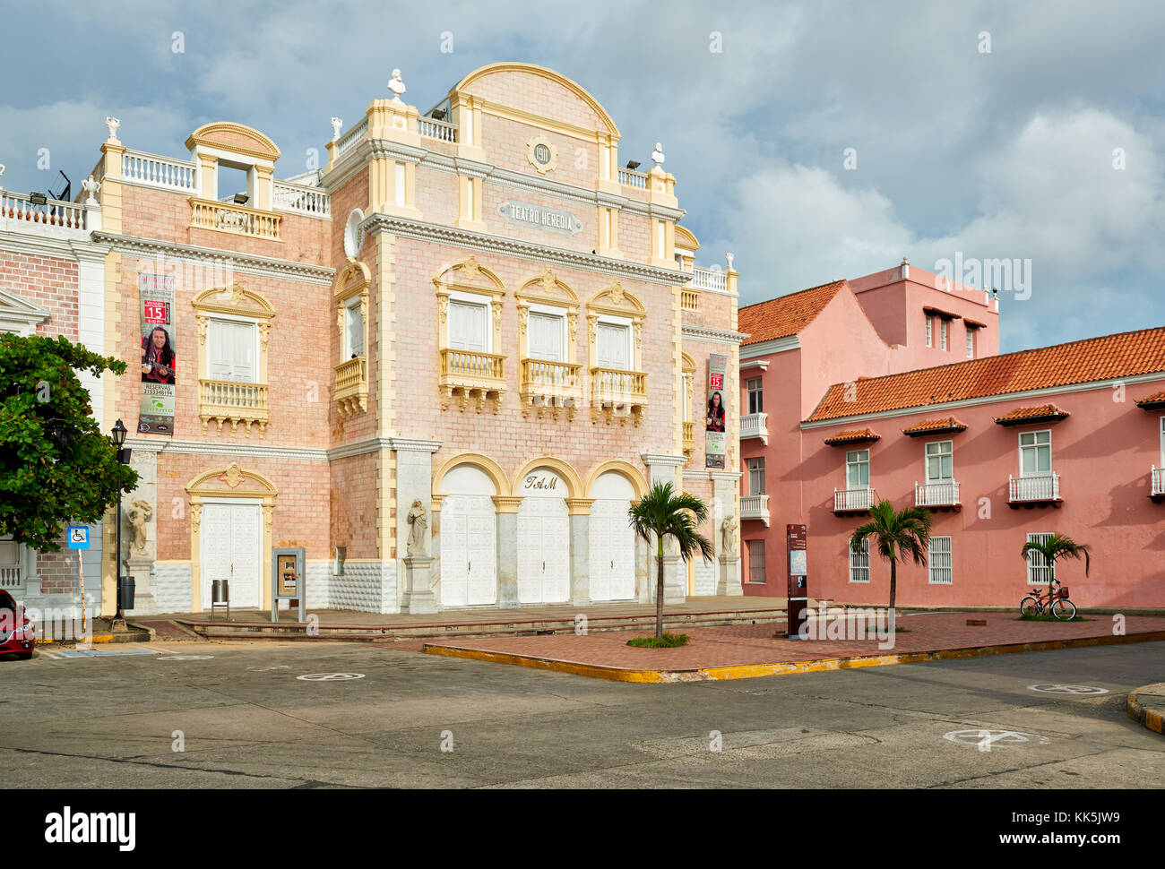 Teatro Heredia, Cartagena de Indias, Colombia, Sur America Foto de stock