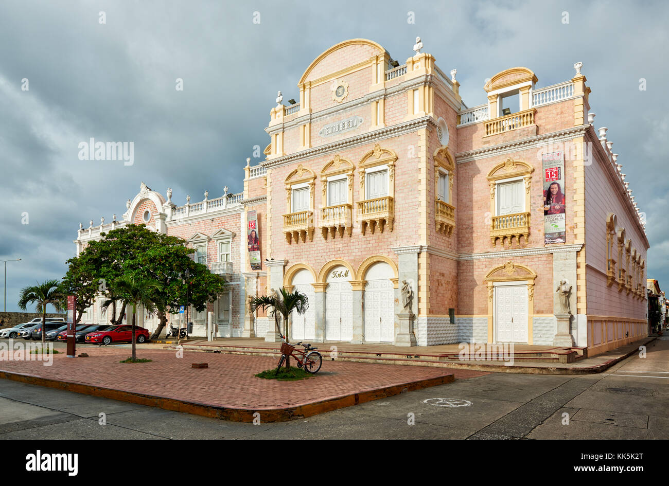 Teatro Heredia, Cartagena de Indias, Colombia, Sur America Foto de stock
