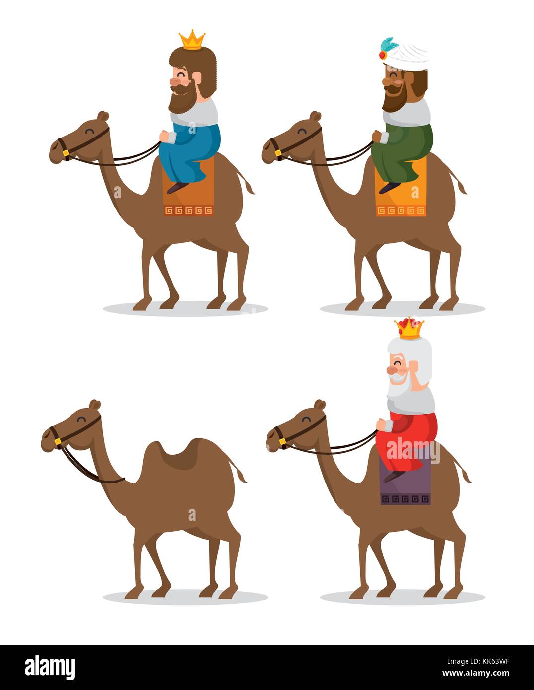 Los reyes magos de Oriente dibujos animados Imagen Vector de stock - Alamy
