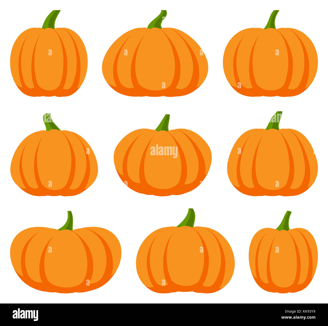 Calabaza de Halloween de dibujos animados. Distintas formas y tamaños Naranja Calabaza aislado sobre fondo blanco Fotografía de stock - Alamy Calabaza de Halloween de dibujos animados. Distintas formas y tamaños Naranja Calabaza aislado sobre fondo blanco Fotografía de stock - Alamy