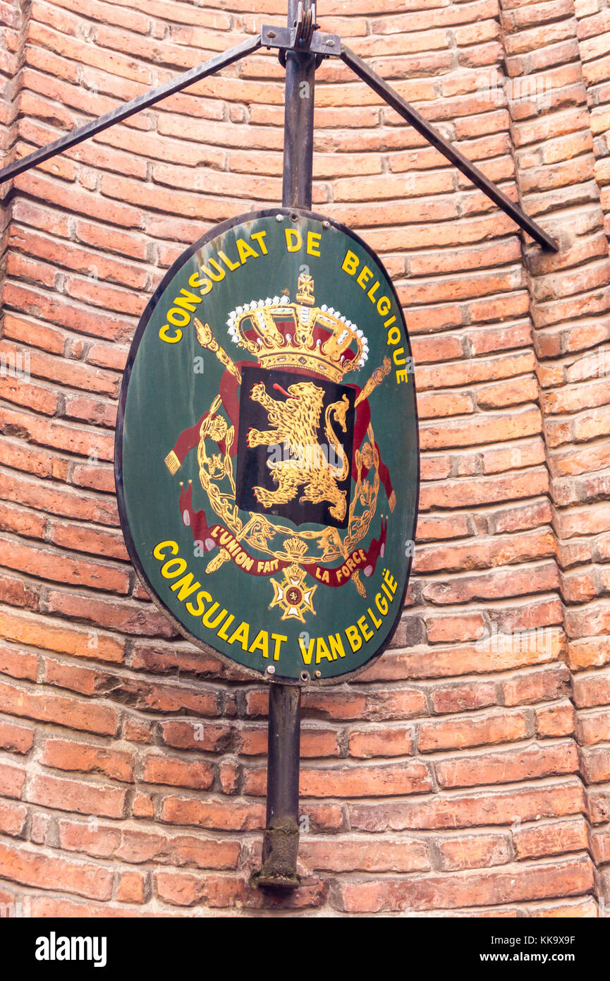 Hôtel Particulier, townhouse, mansión del siglo xviii, ahora Consulado belga, rue Vélane, Toulouse, Haute-Garonne, Occitanie, Francia Foto de stock