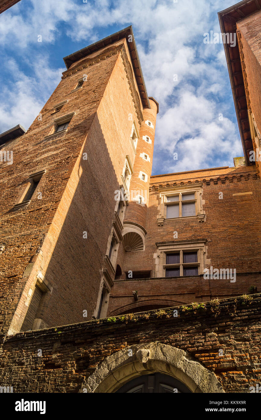 Hôtel de Mansencal, el hôtel Particulier, adosado mansion, 1527-47, rue Espinasse, Toulouse, Haute-Garonne, Occitanie, Francia Foto de stock