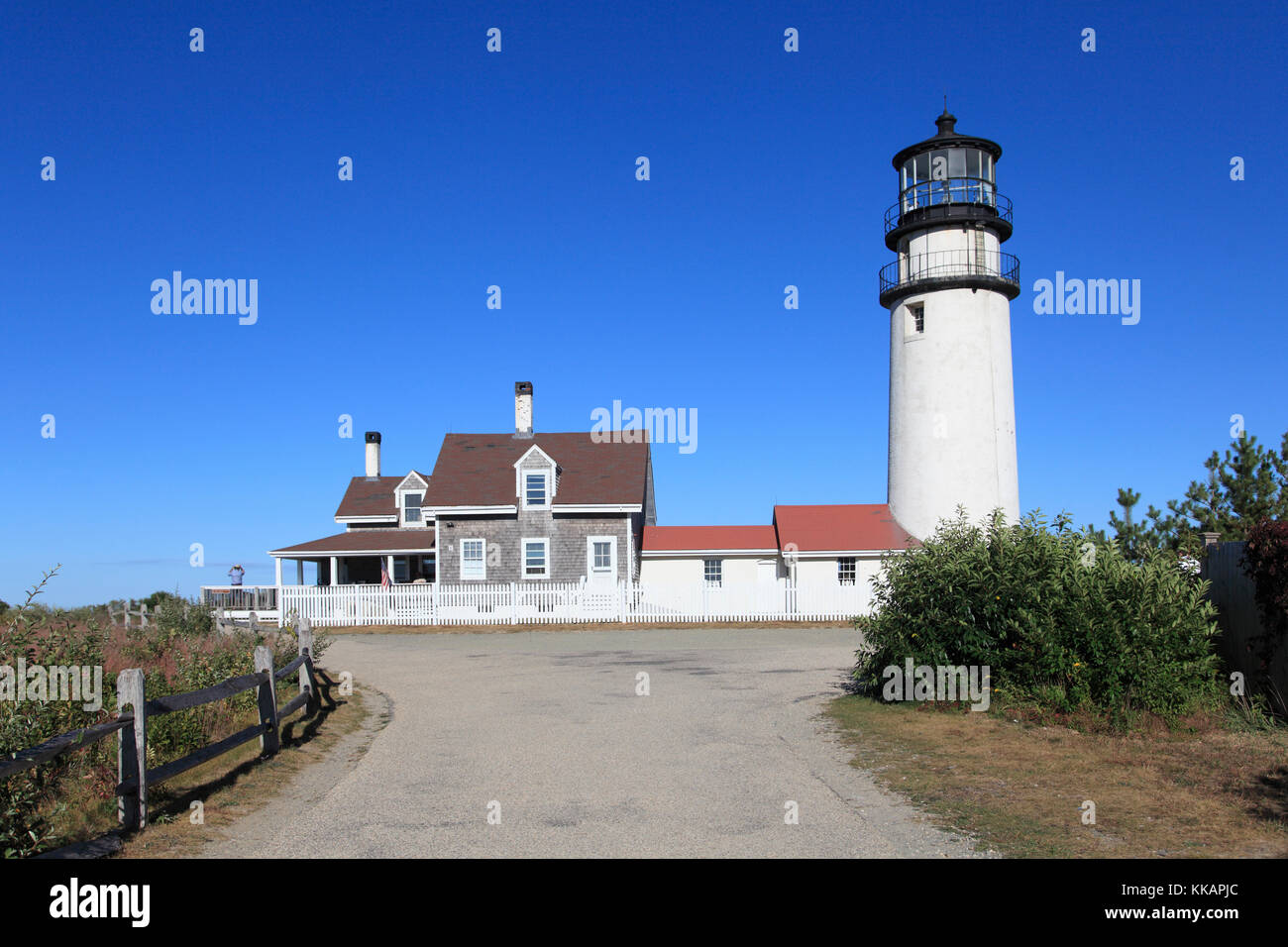 Cape Cod Highland Lighthouse, Highland Light, Cape Cod, North Truro, Massachusetts, Estados Unidos nueva Inglaterra, Estados Unidos de América, América del Norte Foto de stock