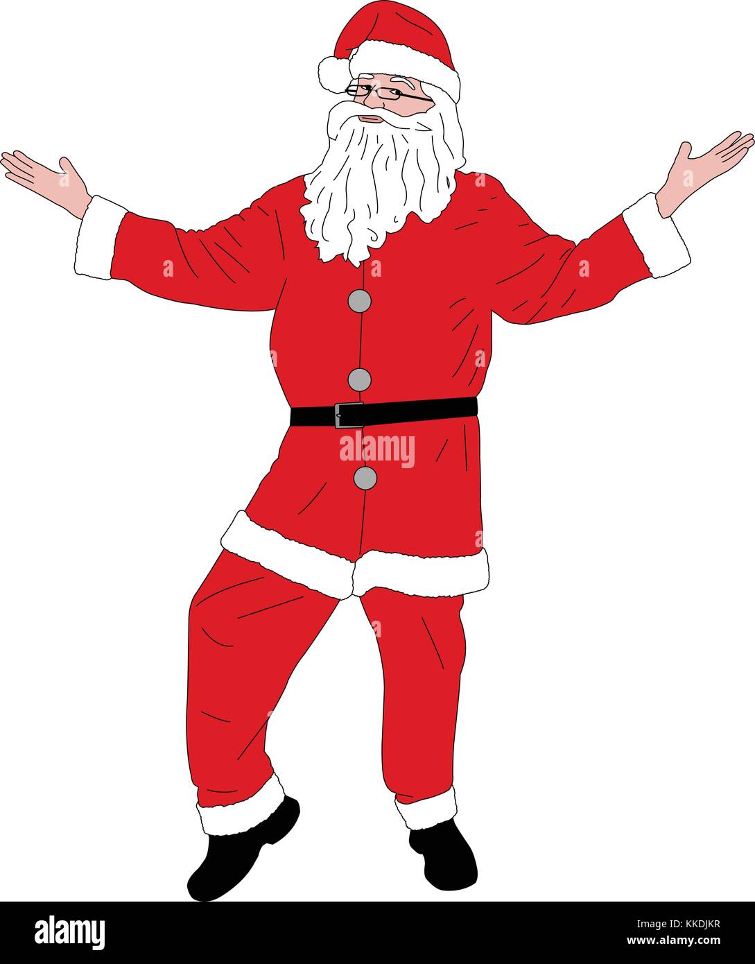 Santa Claus - ilustración vectorial permanente Ilustración del Vector