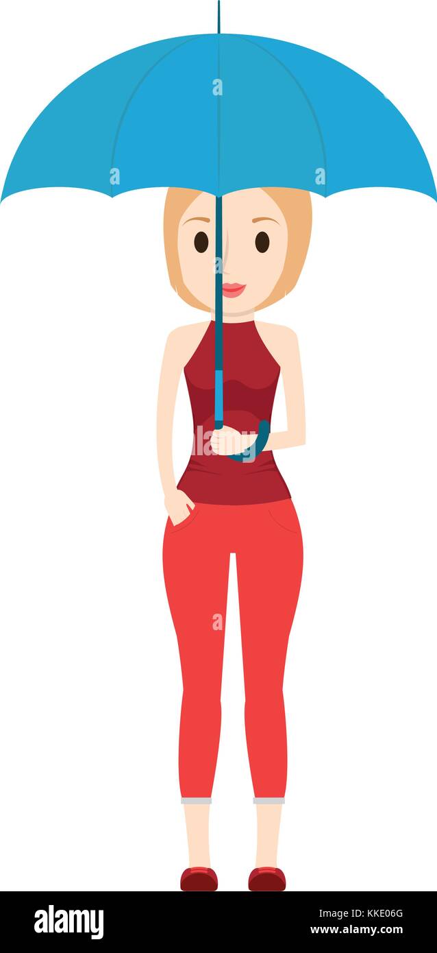 Mujer con sombrilla icono dibujos animados Imagen Vector de stock - Alamy Mujer con sombrilla icono dibujos animados Imagen Vector de stock - Alamy