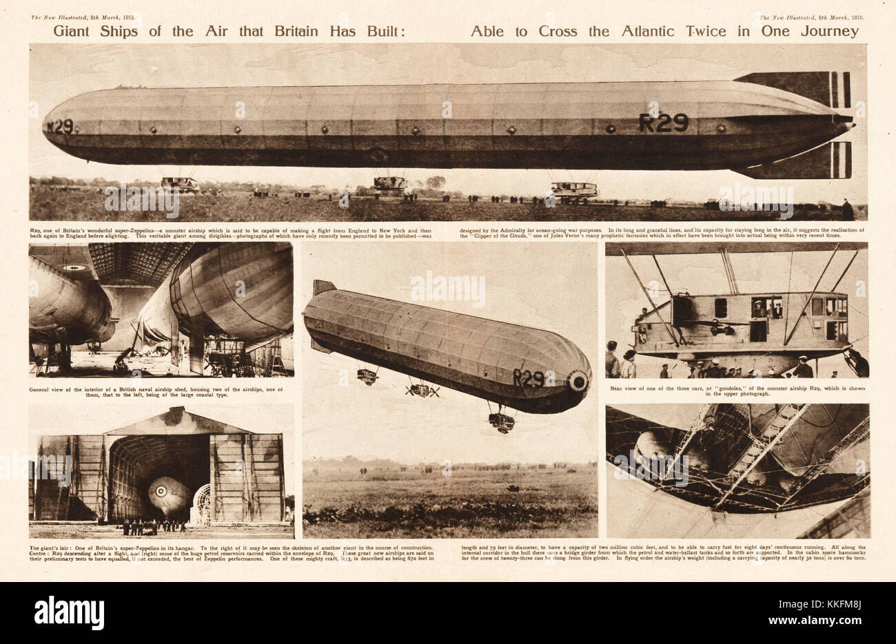 1919 Nuevo Ilustrado Dirigible R 29 Fotografia De Stock Alamy