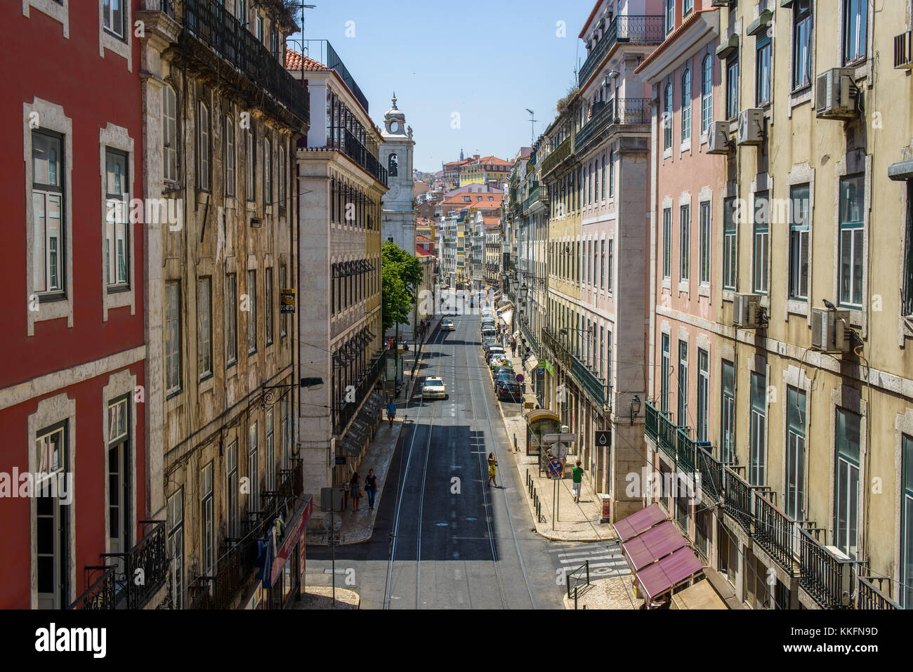 Calle en Lisboa, Portugal Foto de stock