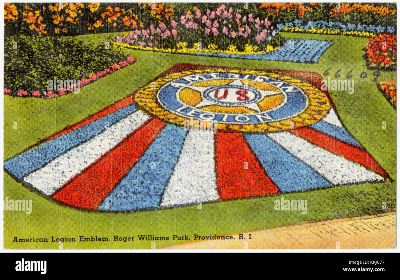 American Legion Emblem, Roger Williams Park, Providence, R.I (66609) Foto de stock