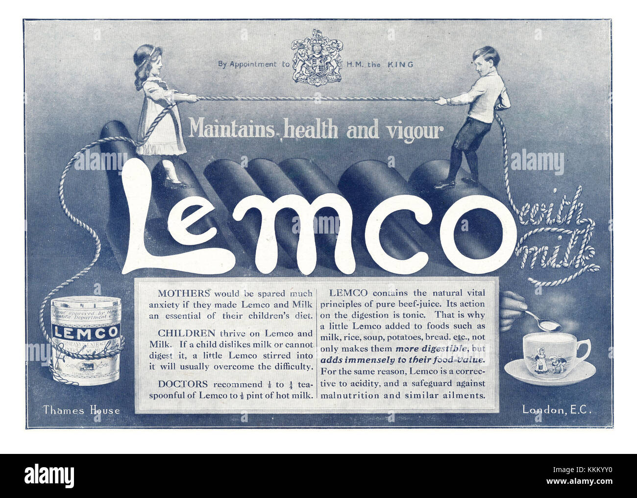 1913 La revista británica Lembo anuncio Foto de stock