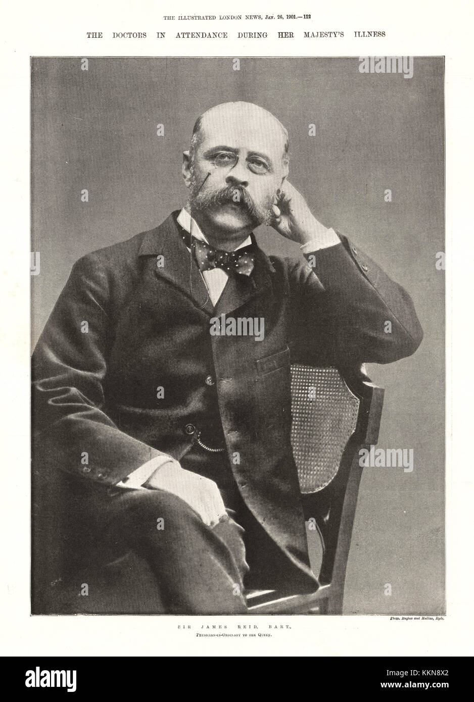 1901 Illustrated London News Sir James Reid, médico de la Reina Victoria Foto de stock