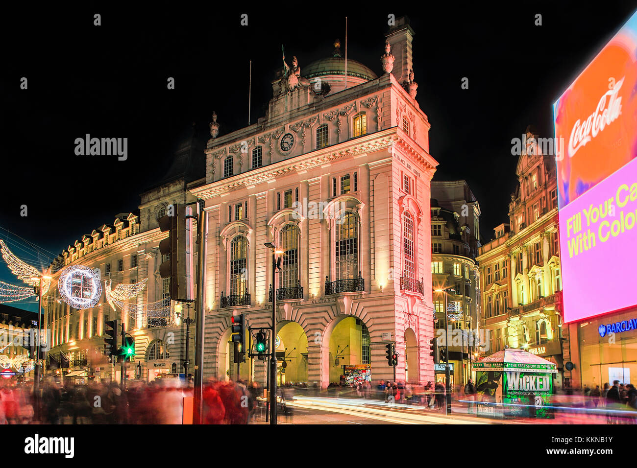 Piccadilly circus christmas decorations fotografías e imágenes de alta