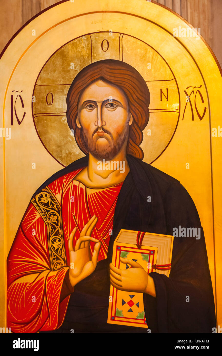 Inglaterra, Londres, St.Paul's Cathedral, icono representando Jesucristo Foto de stock