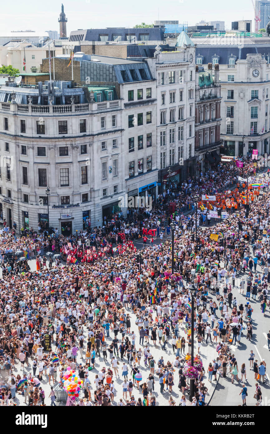 Inglaterra, Londres, Trafalgar Square, London pride parade festival Foto de stock