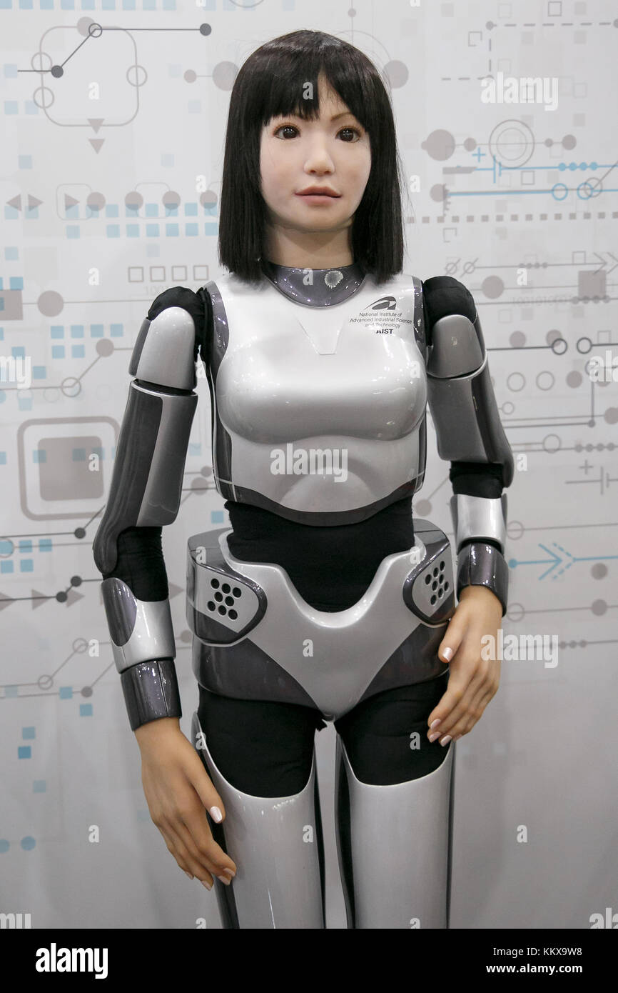 Tokio, Japón. 2 de diciembre, 2017. Un robot humanoide hrp-4c en la  pantalla durante la Exposición de robots internacional 2017 en Tokyo Big  Sight, el 2 de diciembre de 2017, Tokio, Japón.