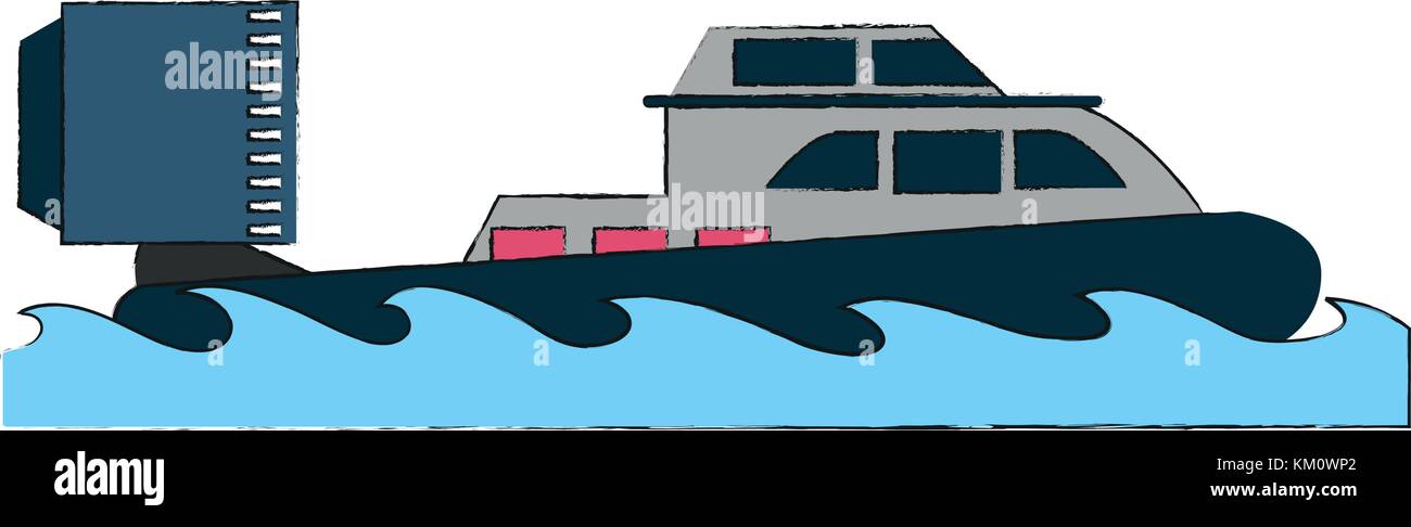 Ventilador de guardacostas barco Imagen Vector de stock - Alamy