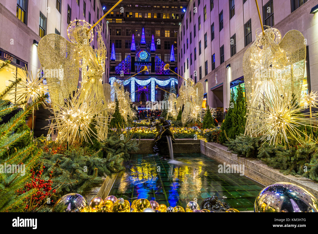 New York, NY usa - 26 nov, 2017. temporada navideña en la ciudad de Nueva York, el Rockefeller Center Foto de stock