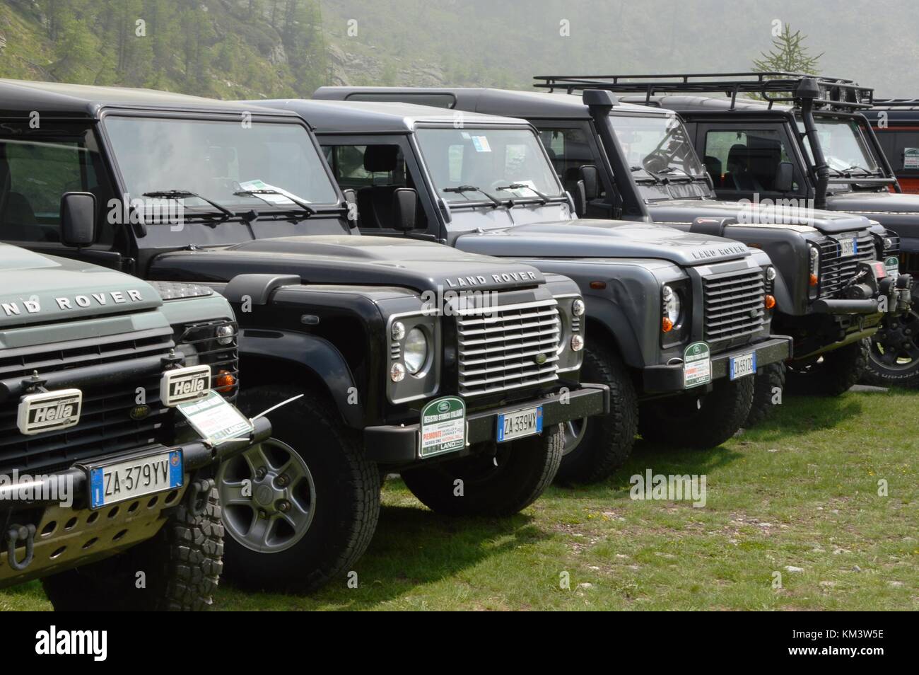 Experiencia de Land Rover en Italia, Valpellice 16 Jun 2013 Foto de stock