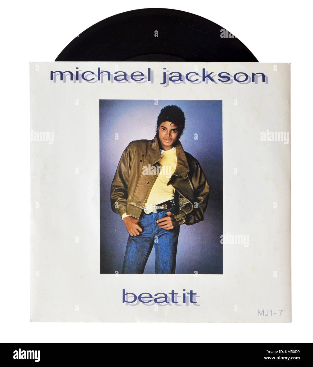 Michael Jackson Beat it single de siete pulgadas Foto de stock