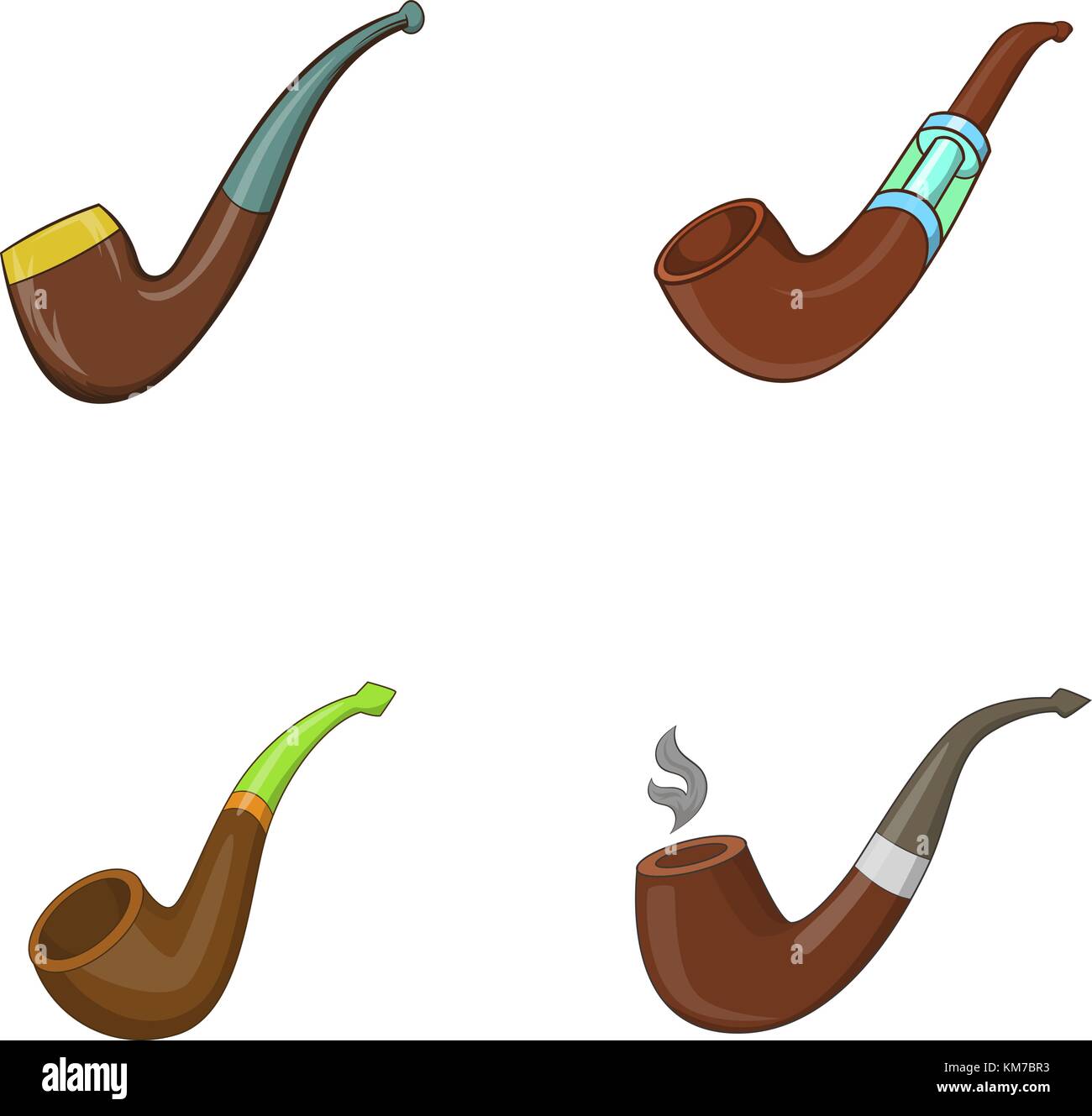 Pipa, conjunto de iconos de estilo de dibujos animados Imagen Vector de  stock - Alamy
