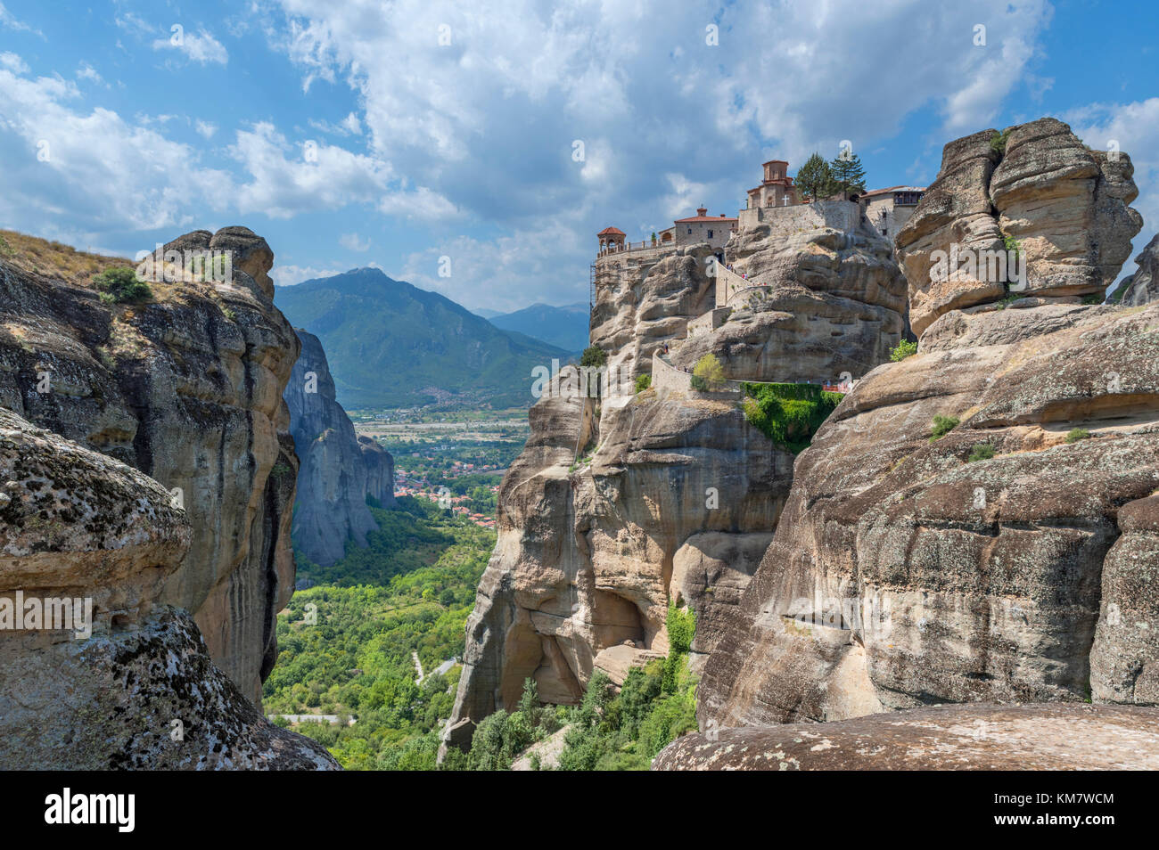El monasterio de Varlaam, monasterios Meteora, Kalambaka, Grecia Foto de stock