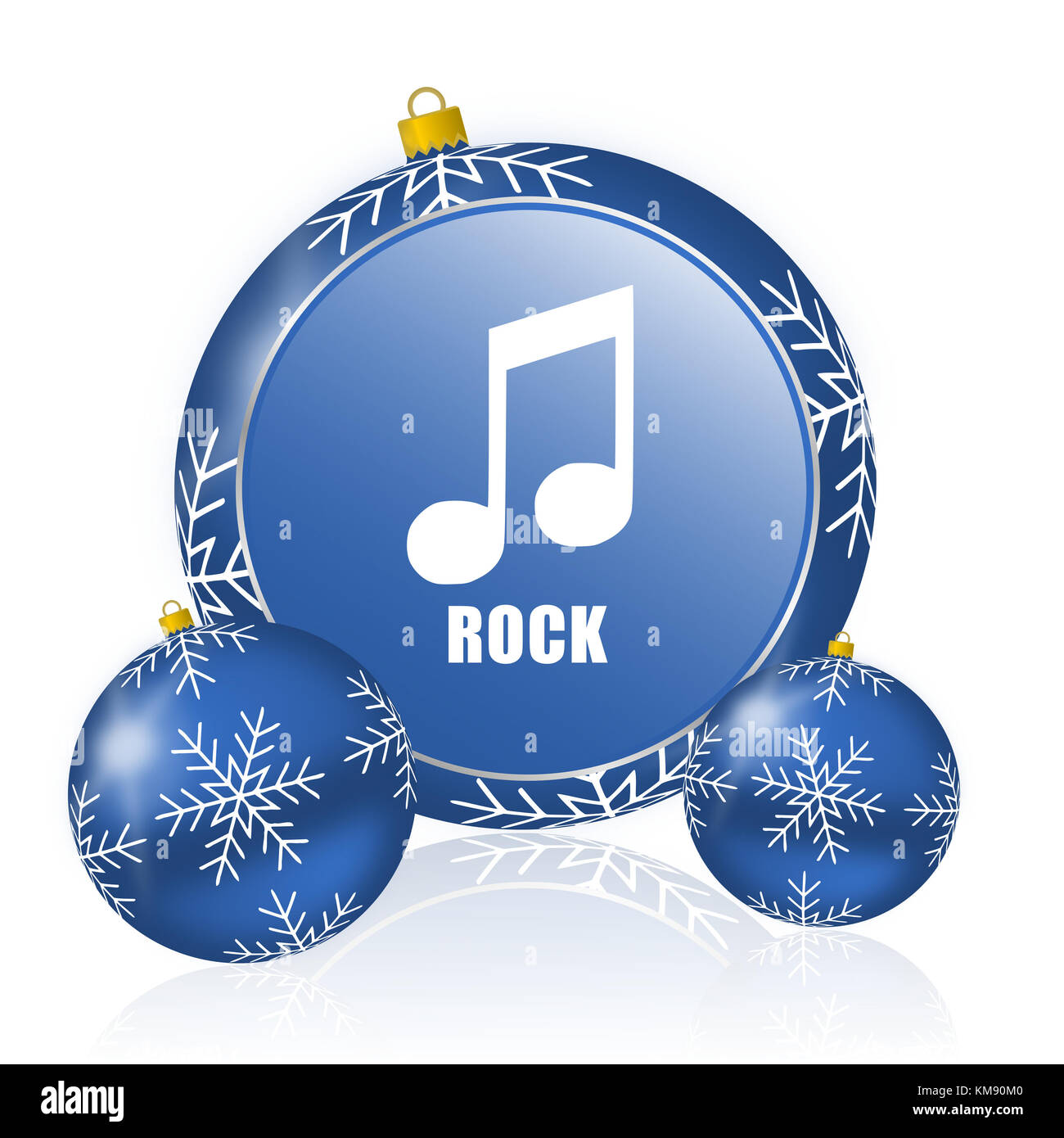 La música rock bolas de navidad icono azul Fotografía de stock - Alamy