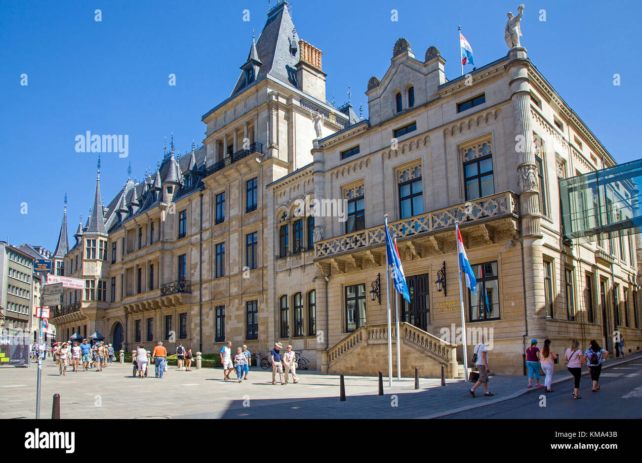 Gran palacio ducal, la ciudad de Luxemburgo, Luxemburgo, Europa Foto de stock