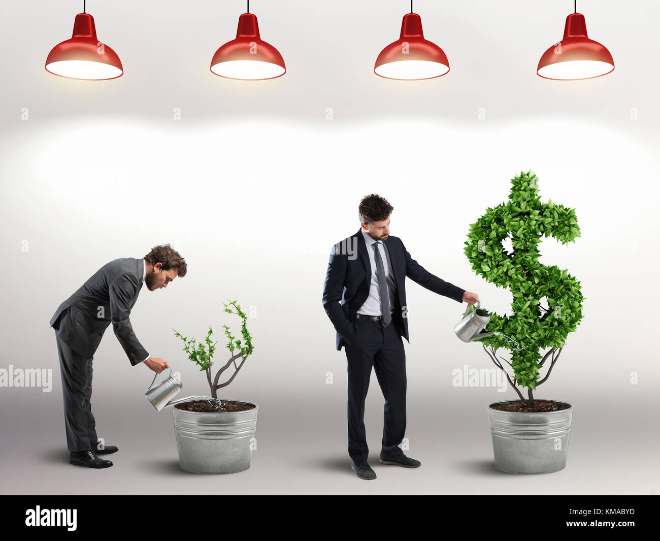 La ambición y la habilidad de un empresario. 3D rendering Foto de stock