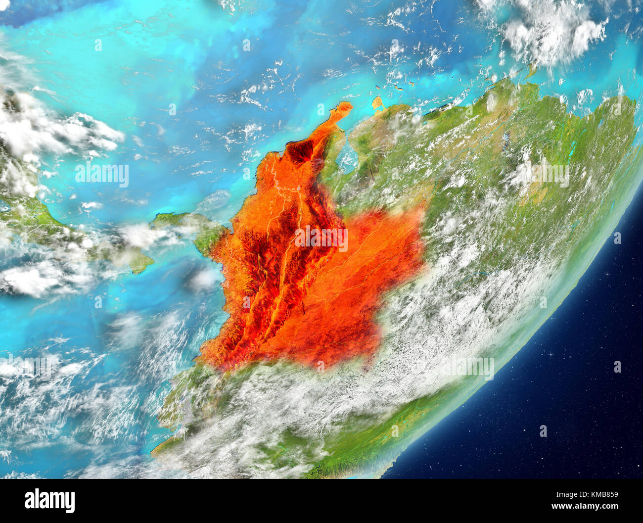 Vista satelital colombia fotografías e imágenes de alta resolución Alamy