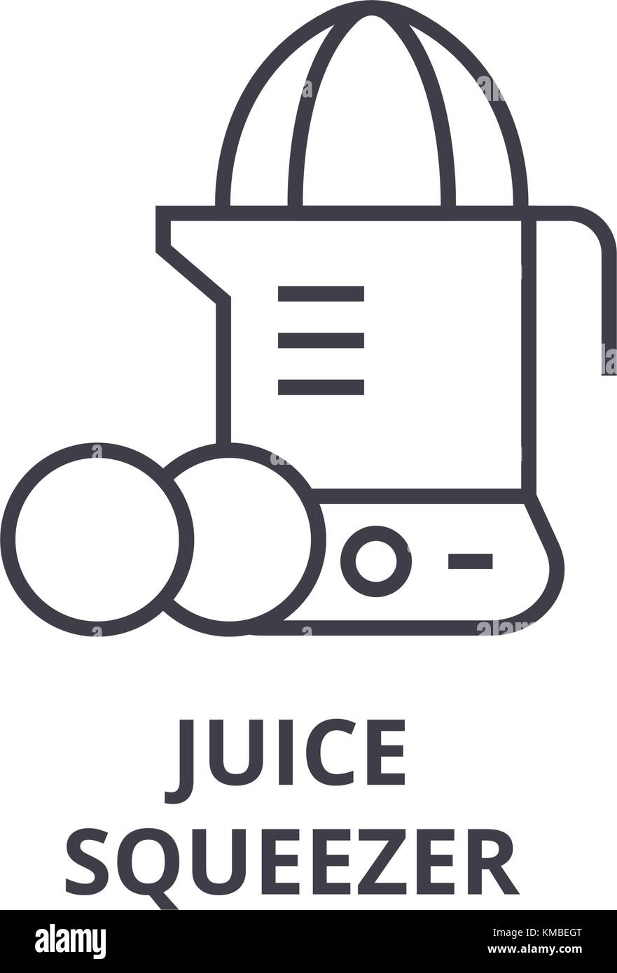 Exprimidor de jugo de icono de la línea de contorno, signo Icono De Línea De Exprimidor De Jugo, Signo De Contorno