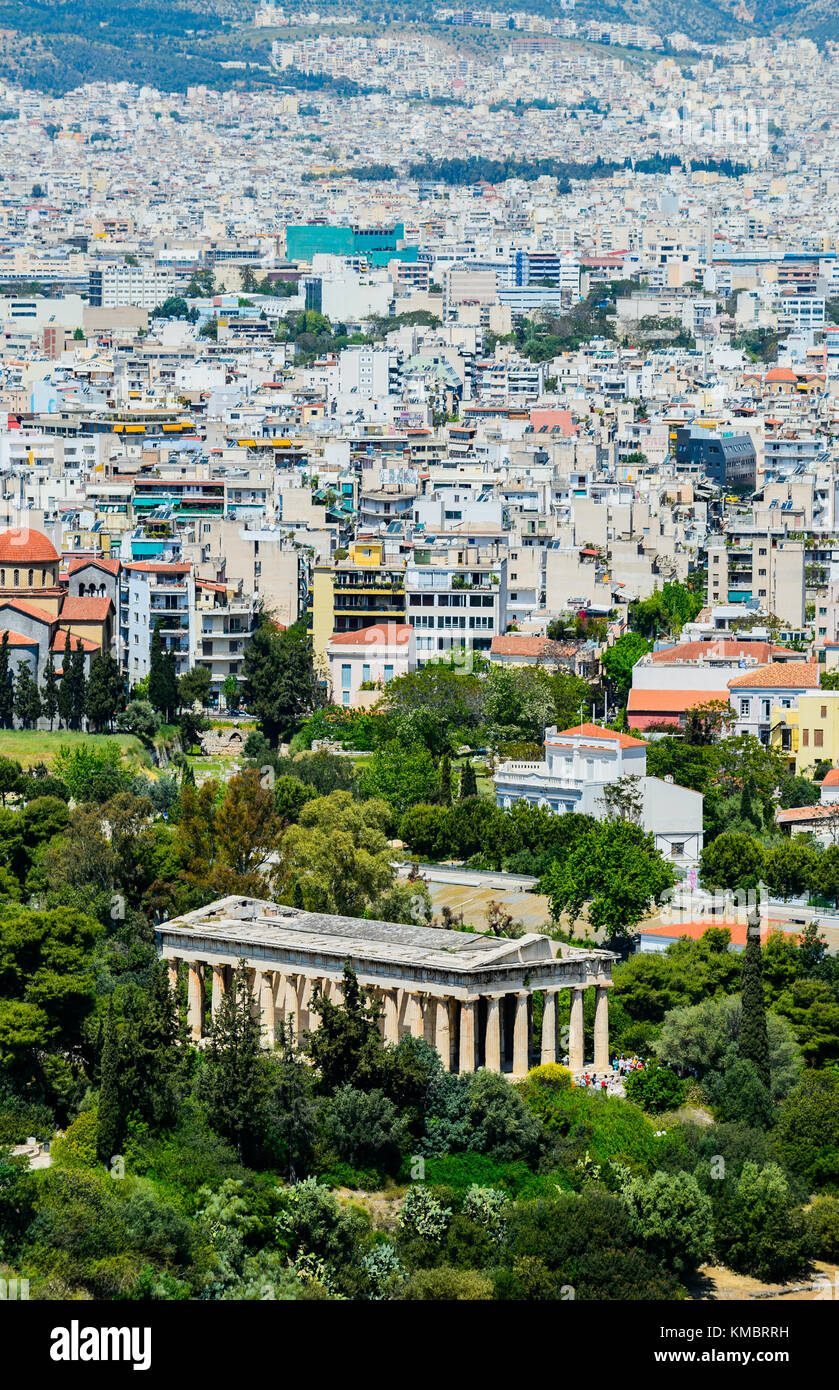 El Templo de Hefesto en Atenas, Grecia Foto de stock