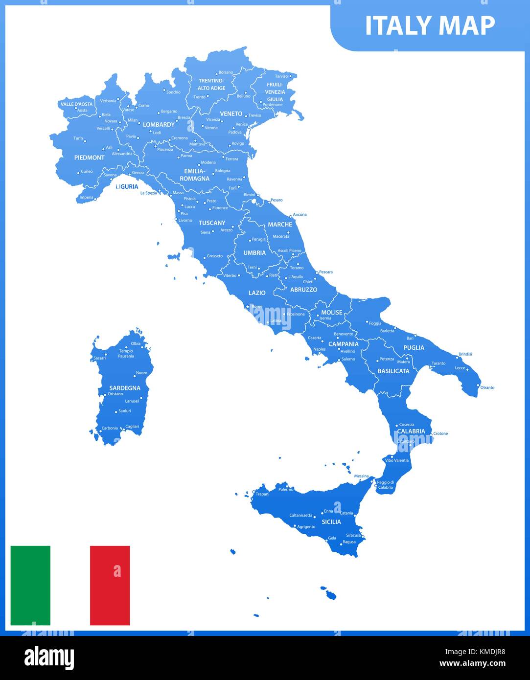 Italia Estados Y Capitales – Regiones de Italia con Capitales y mapa ...