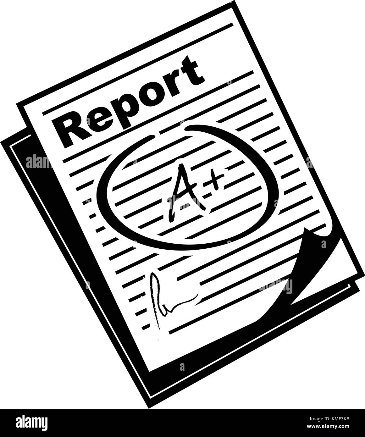 Report Card - icono - Ilustración como archivo EPS 10 Imagen Vector de