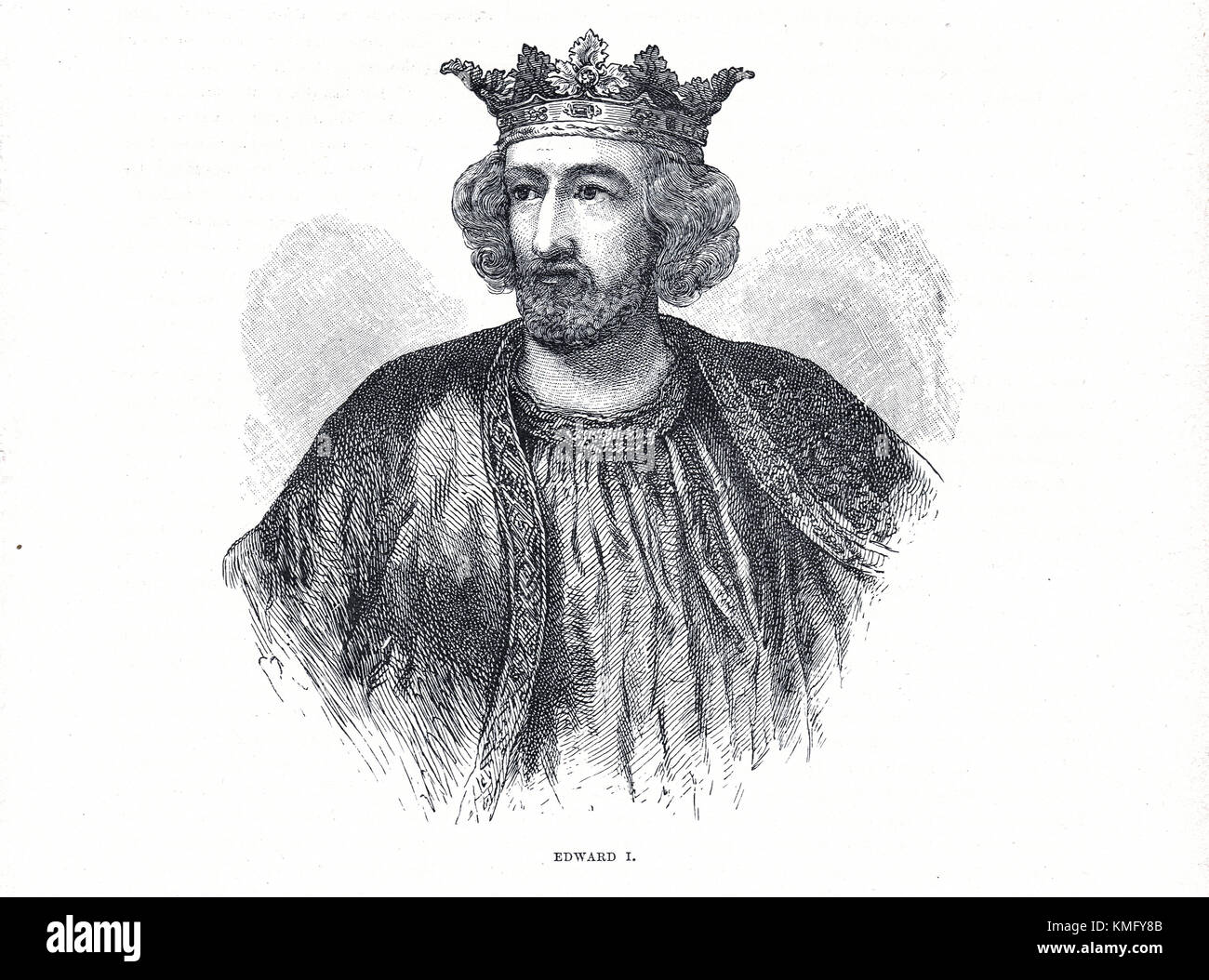 El rey Eduardo I de Inglaterra, 1239-1307, reinó 1272-1307 Foto de stock
