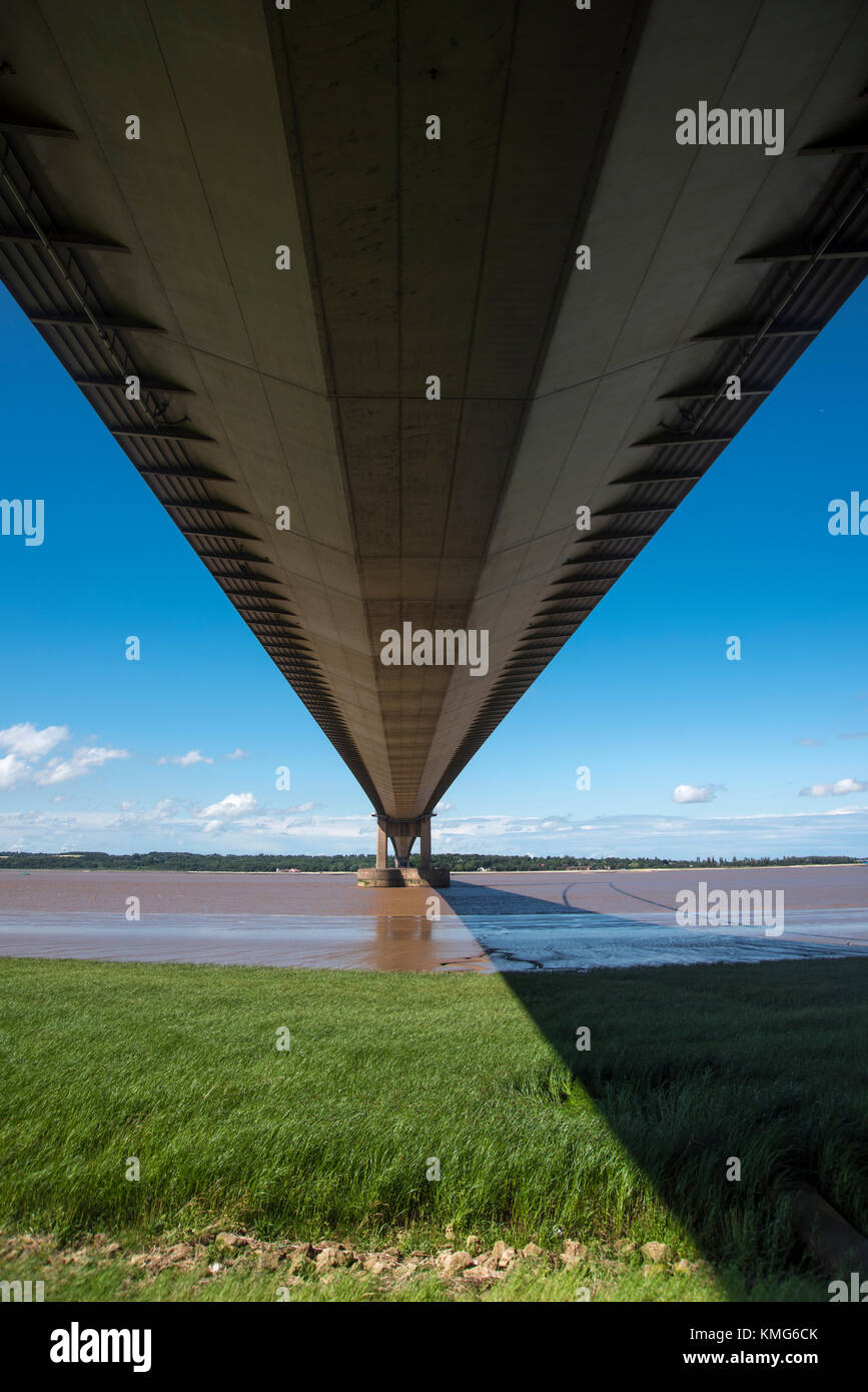 Río Humber, el Puente Humber, Inglaterra, Reino Unido. Foto de stock