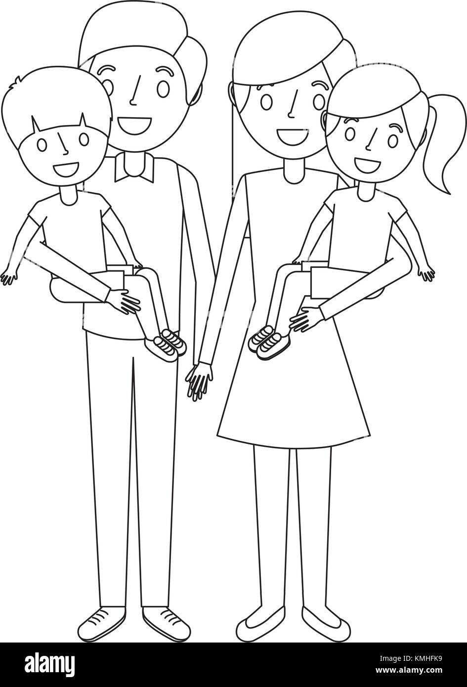 Papa E Hijo Tomado De Manos Imagenes Vectoriales De Stock Alamy
