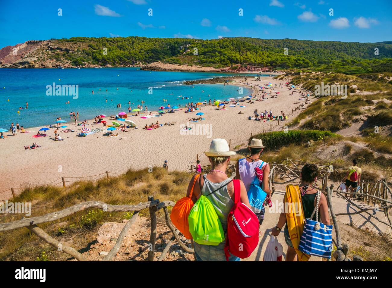 Playa de Cala Algaiarens. Es Tancats playa. El municipio de Ciutadella de Menorca. Menorca. Islas Baleares. España Foto de stock