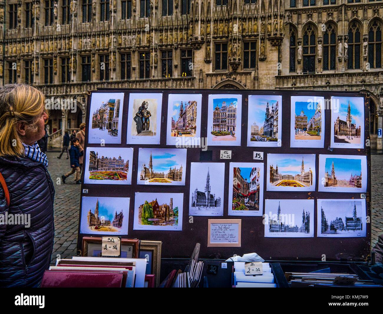 Bélgica. 'Grand Place' en Bruselas. Foto de stock