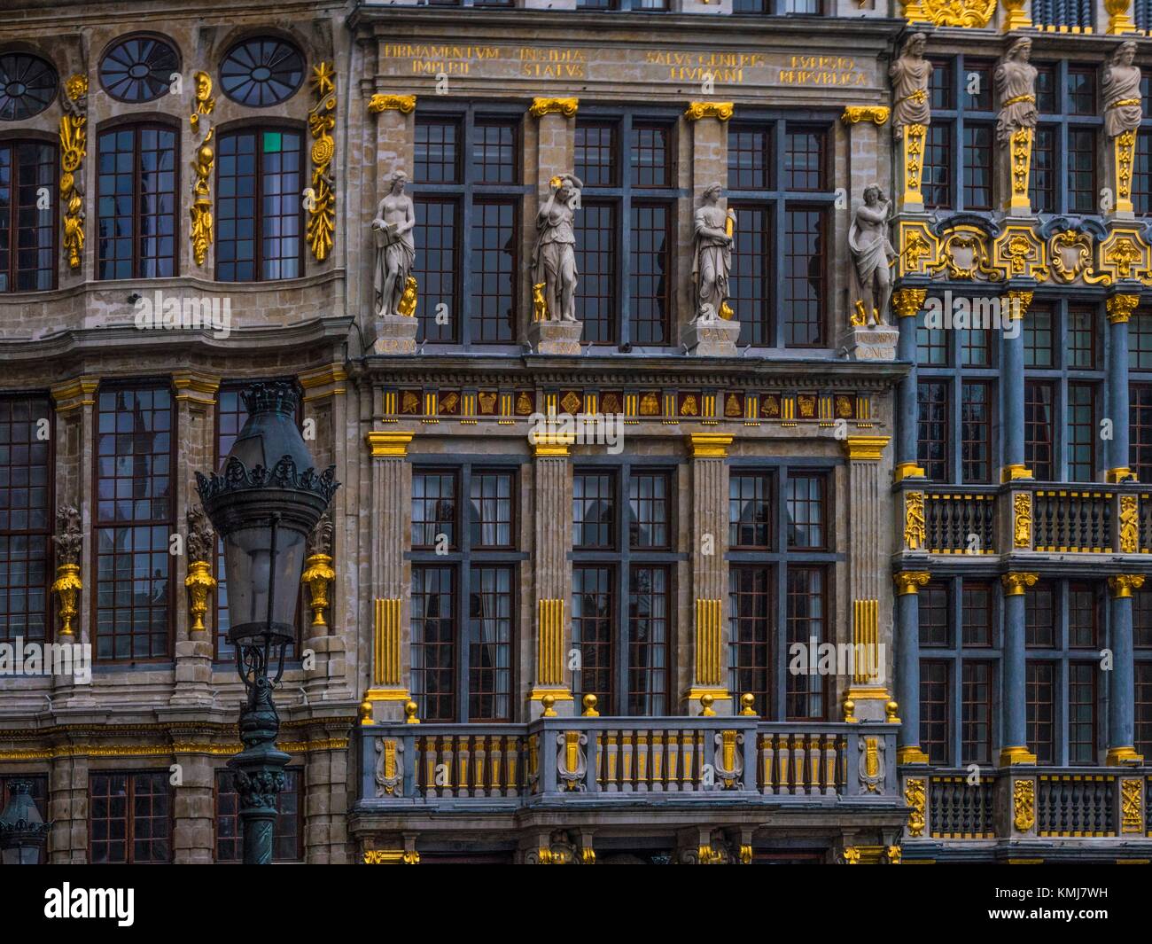 Bélgica. detalle en el 'Grand Place' en Bruselas. Foto de stock