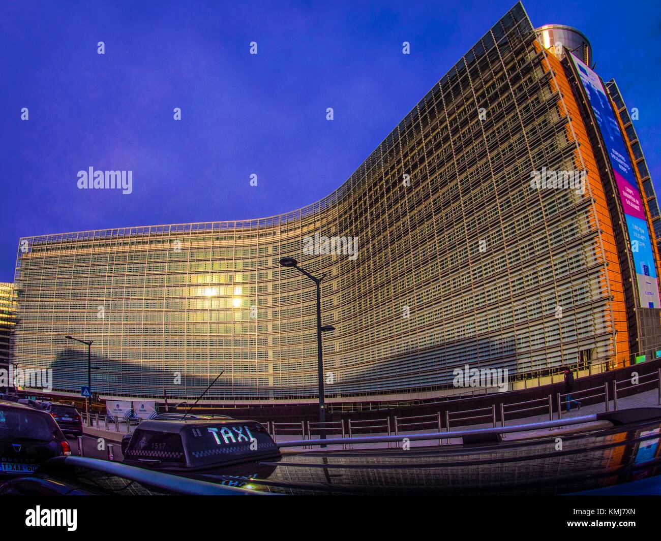 Bélgica. Bruselas. 'Berlaymont' Comisión Europea building , área de Schumann. Foto de stock