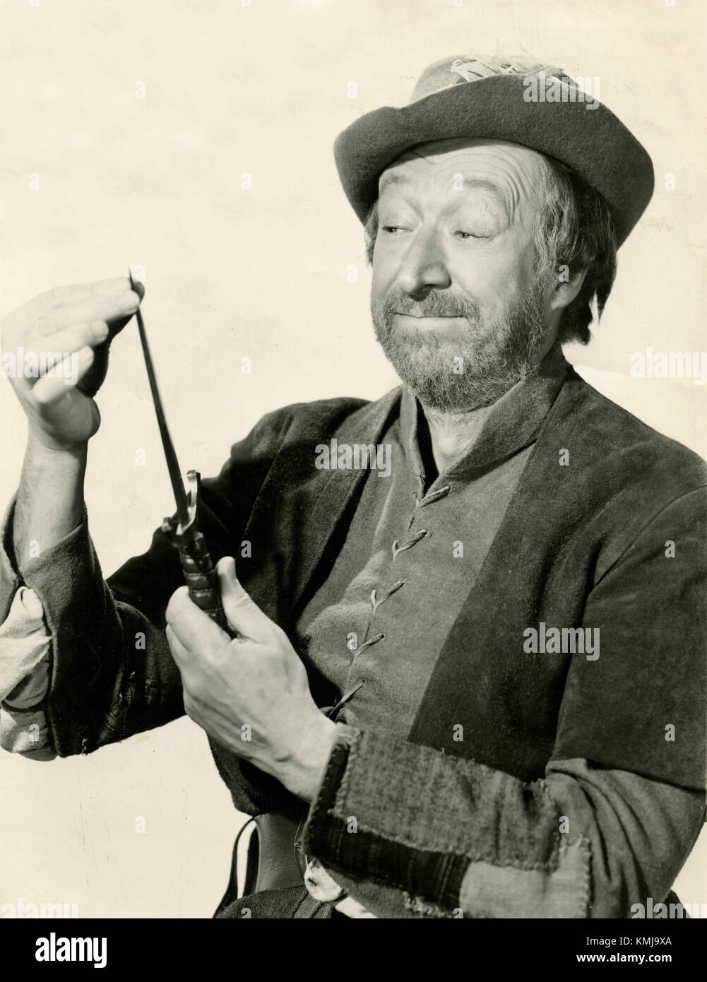 El actor William Prince en la película El vagabundo Rey, 1956 Foto de stock