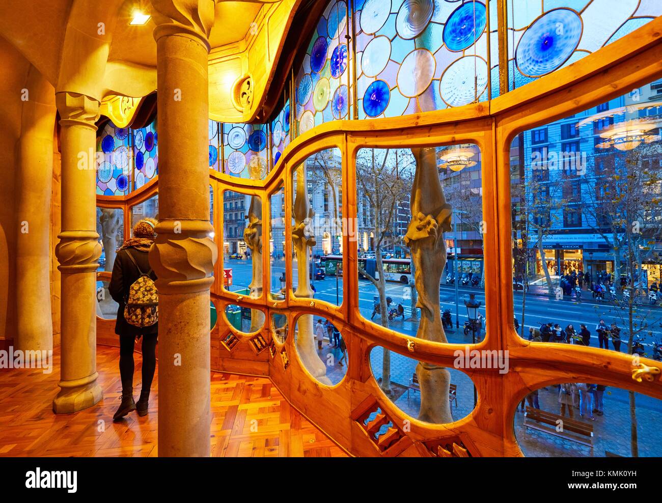 La Casa Batlló de Antoni Gaudí arquitecto 1904-1906, Passeig de Gracia,  Barcelona, Cataluña, España Fotografía de stock - Alamy