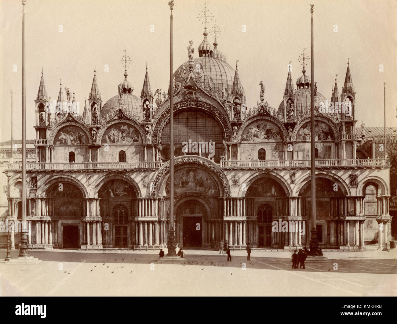 Iglesia de San Marcos, en Venecia, Italia 1880 Foto de stock