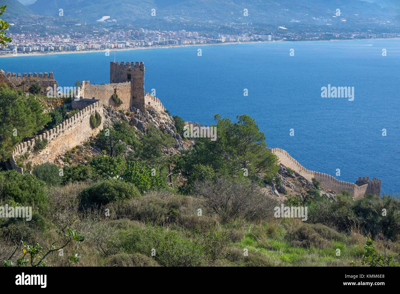 Fortaleza de Alanya, Riviera turca, Turquía Foto de stock