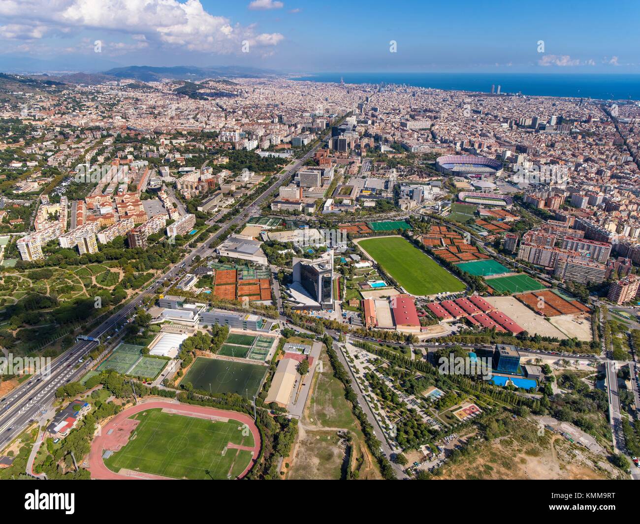 Las instalaciones deportivas del Fútbol Club Barcelona. El Camp Nou. Foto de stock