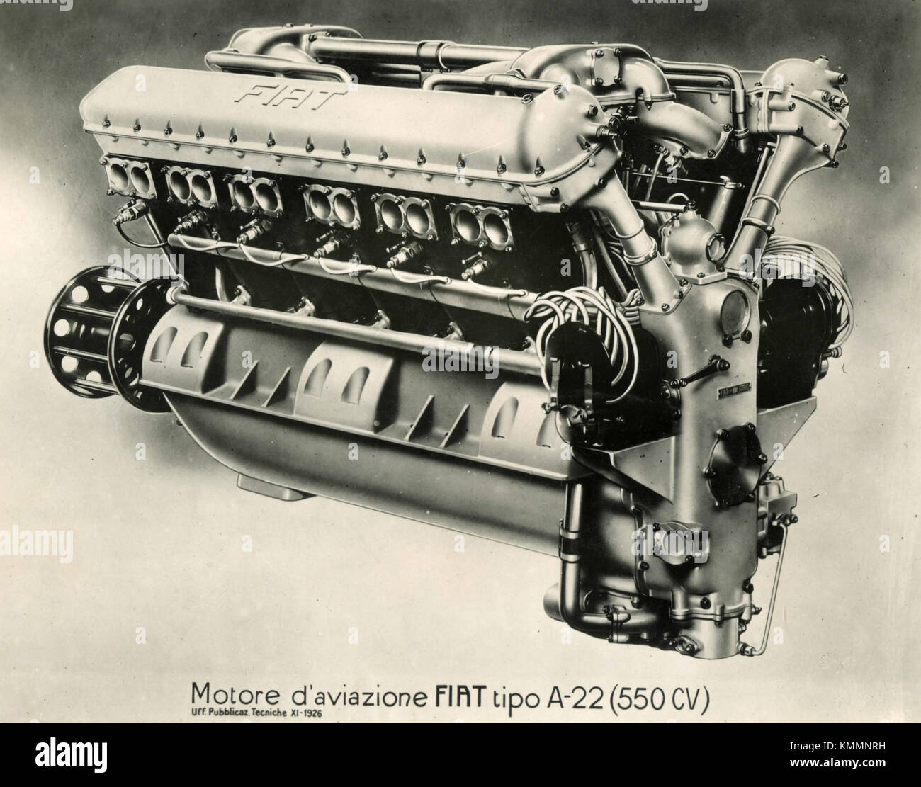 Los motores de aviación de FIAT A.22 (550 CV), Italia 1920 Foto de stock