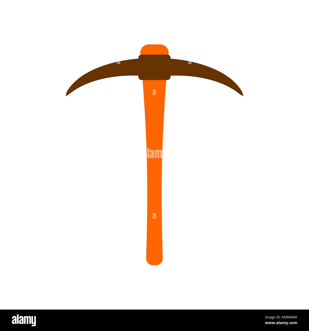 Pico minero. herramienta aislada sobre fondo blanco. ilustración