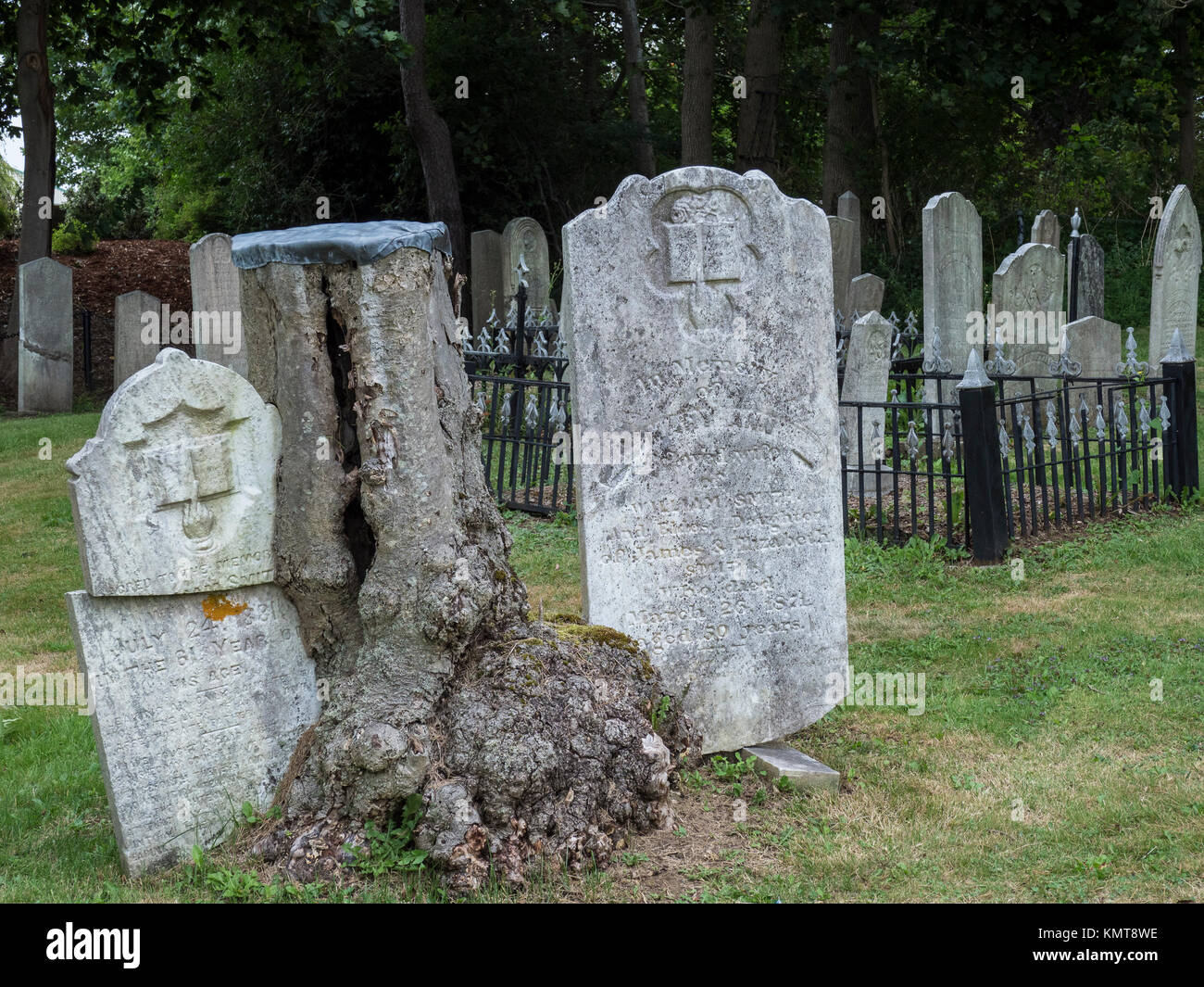 Antiguo Cementerio Francés, Lunenburg, Nueva Escocia, Canadá. Foto de stock