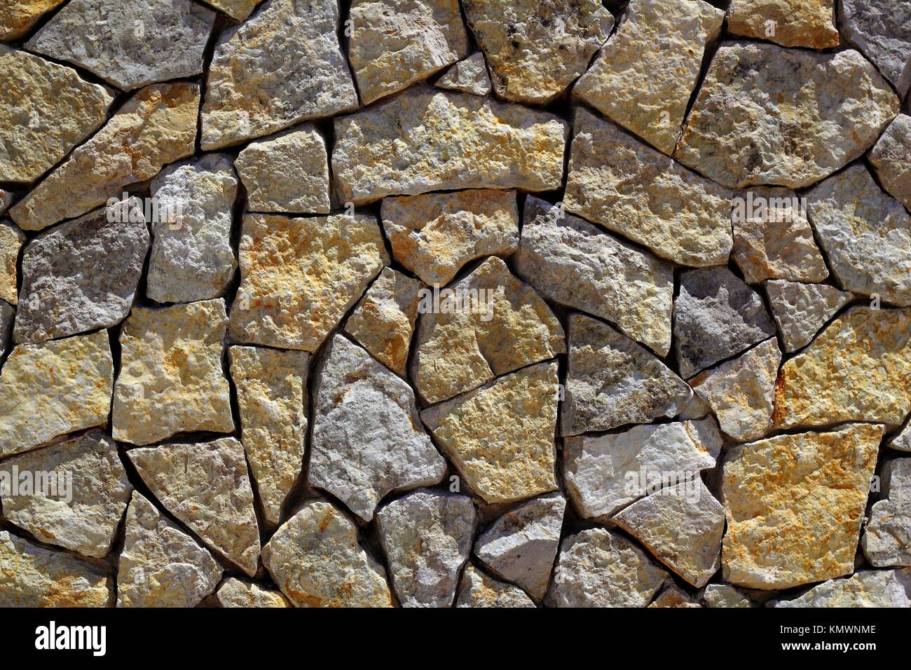 Muro de Piedra de mampostería de roca patrón construcción textura del