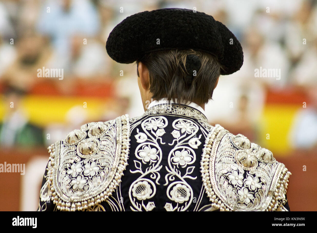 Torero español traje de luces detalle de ropa. Foto de stock