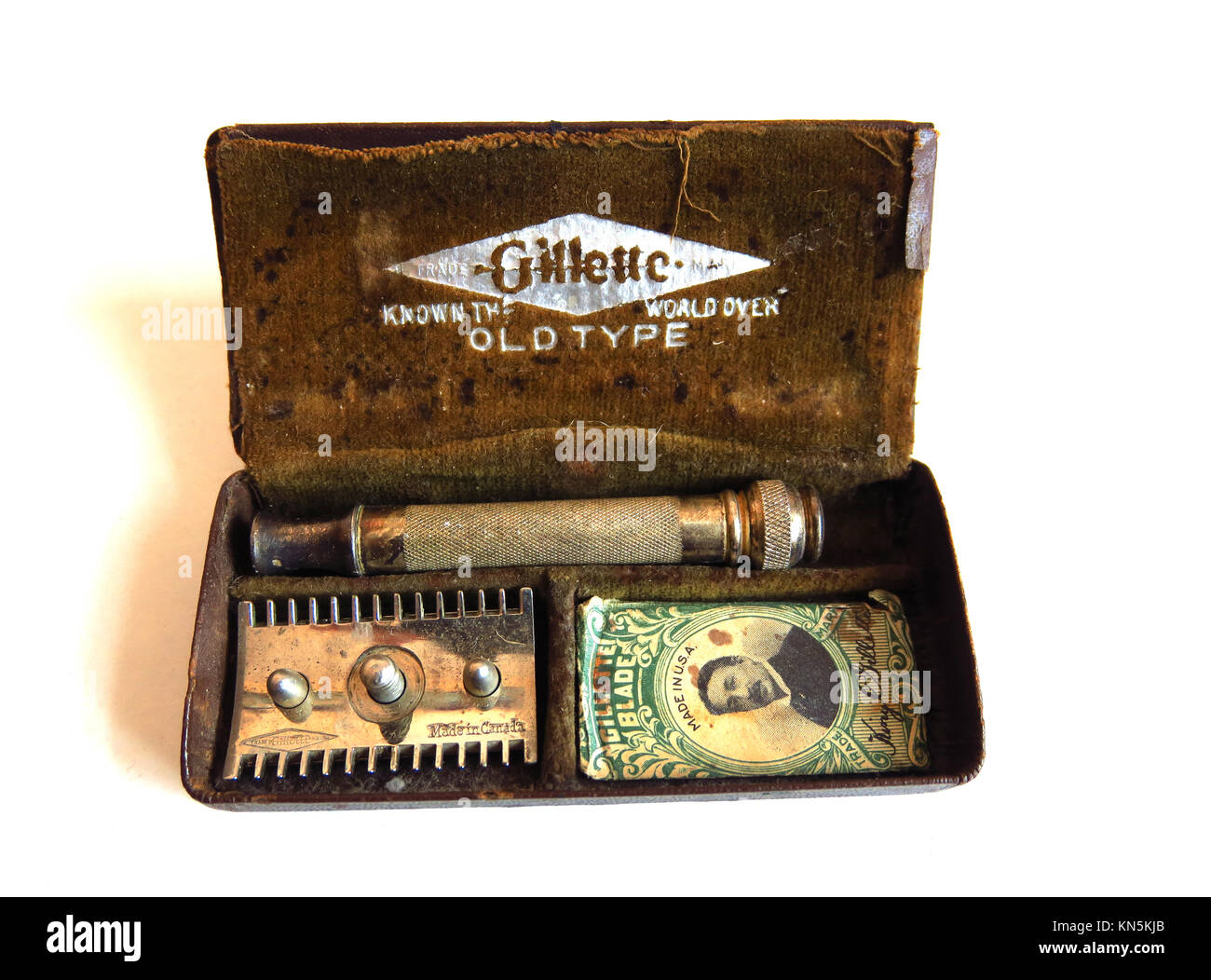 Gillette navaja tipo antiguo Fotografía de stock - Alamy